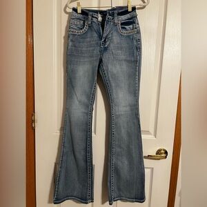 Stylish Blue Flared Women Jeans